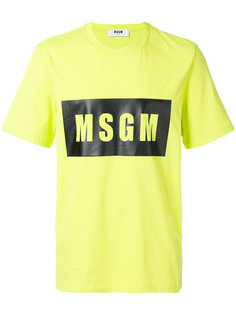 футболка с заплаткой с логотипом MSGM