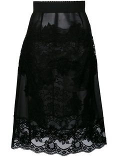 юбка с кружевной вставкой  Dolce &amp; Gabbana