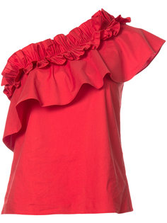 асимметричная блузка с оборками Saloni