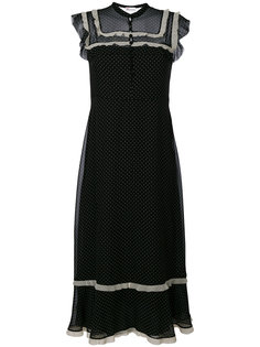 платье с отделкой в горошек  Red Valentino