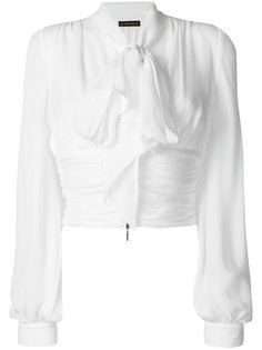pussy bow cropped blouse Plein Sud