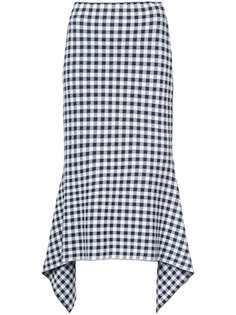 checked draped skirt  Rosetta Getty