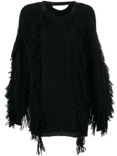 свободный свитер с бахромой  Sacai