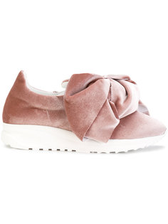 Flamingo velvet bow sneakers Joshua Sanders