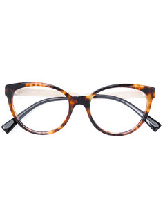 tortoise contrast frame glasses Versace