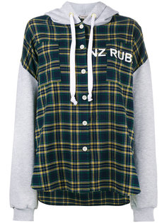 check panelled long sleeve hoodie Natasha Zinko