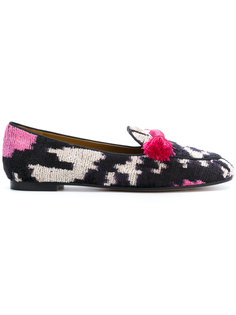 Vivi bouclé moccasins Aquazzura