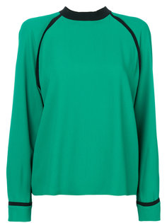 топ с рукавами реглан и контрастной оторочкой MSGM