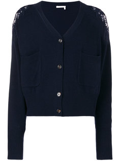 floral lace shoulder cardigan Chloé