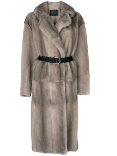 belted fur coat Blancha