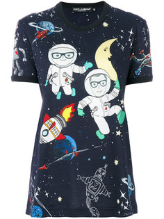 футболка с космическим принтом Dolce &amp; Gabbana