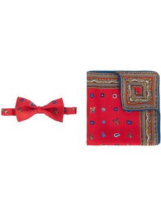 Christmas printed bow tie and pocket scarf set Etro