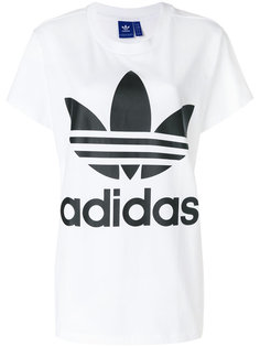 футболка с логотипом-трилистником  Adidas