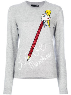 glitter pencil print top Love Moschino