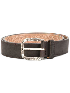 pattern embossed buckle belt Etro