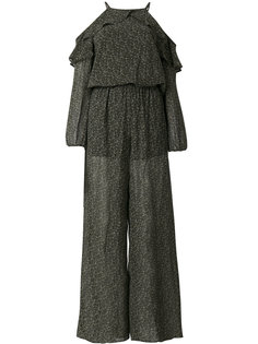 open shoulder ruffle jumpsuit Michael Michael Kors