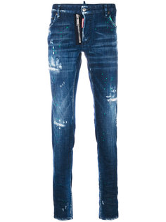 джинсы с эффектом потертости Dsquared2