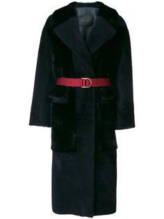 belted fur coat Blancha