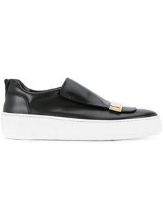 plaque detail slip-on sneakers Sergio Rossi