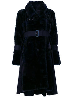 faux fur coat Sacai