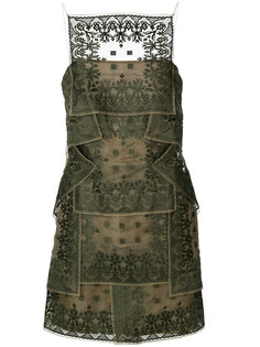многослойное платье с вышивкой  Christian Dior Vintage