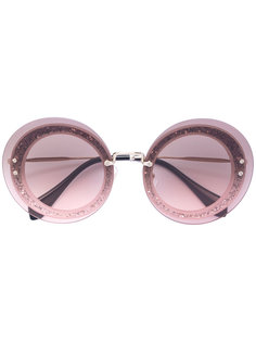 солнцезащитные очки в круглой оправе Miu Miu Eyewear