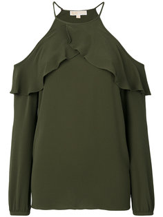 pleated trim flared top  Michael Michael Kors