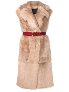 belted fur gilet Blancha