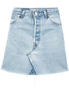 джинсовая мини-юбка с завышенной талией Re/Done