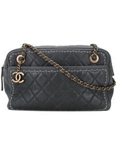 стеганая сумка на плечо с цепочкой и логотипом CC Chanel Vintage