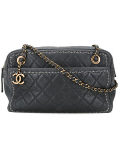 стеганая сумка на плечо с цепочкой и логотипом CC Chanel Vintage