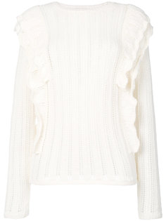 Dolipa ruffled pointelle-knit sweater Iro