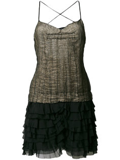 платье мини с оборкой  Dolce &amp; Gabbana Vintage
