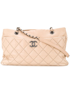стеганая сумка на плечо с цепочкой и логотипом CC Chanel Vintage