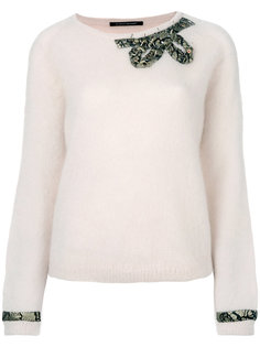 bow and cuff embellished sweater Luisa Cerano