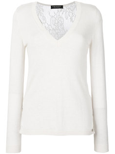 deep V-neck lace top Twin-Set