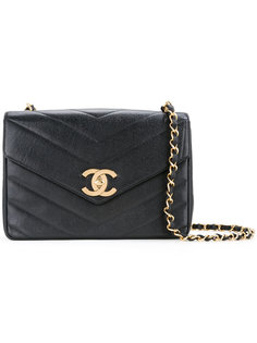 сумка на плечо с шевронной отделкой CC Chanel Vintage