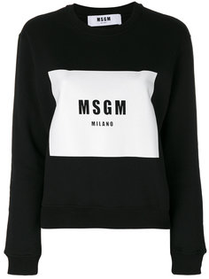 толстовка с принтом логотипа MSGM