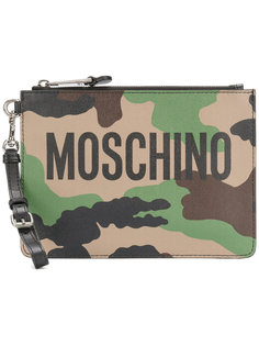 camouflage clutch bag Moschino