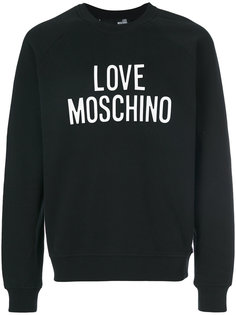 logo print sweatshirt  Love Moschino