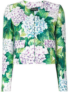 hydrangea-print cropped jacket Dolce &amp; Gabbana