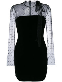 полупрозрачное платье в горошек  Red Valentino