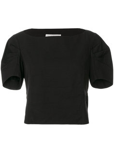 укороченная блузка с короткими рукавами Yves Saint Laurent Vintage