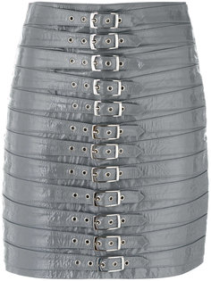 patent leather buckle skirt Manokhi