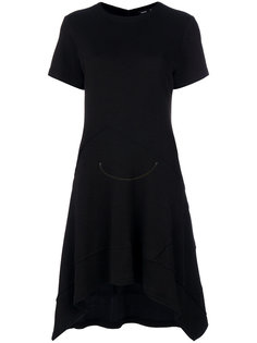платье с асимметричным подолом и короткими рукавами Proenza Schouler