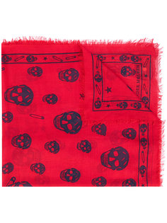 skull and paper clip scarf Alexander McQueen