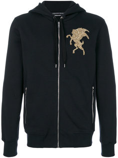 embroidered hooded sweatshirt Alexander McQueen