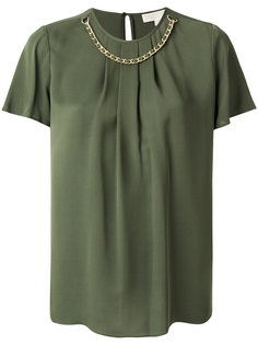 chain detail short-sleeved blouse Michael Michael Kors