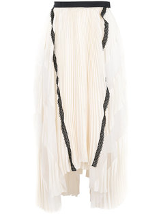 crochet lace insert skirt Sacai