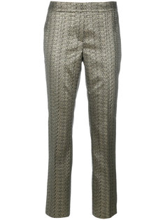 metallic straight trousers Luisa Cerano